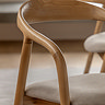 paris upholstered dining chair pair image in oak