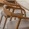 paris upholstered dining chair pair image in oak