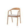 paris upholstered dining chair pair image in oak