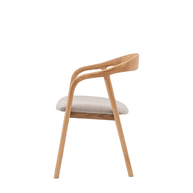 paris upholstered dining chair pair image in oak