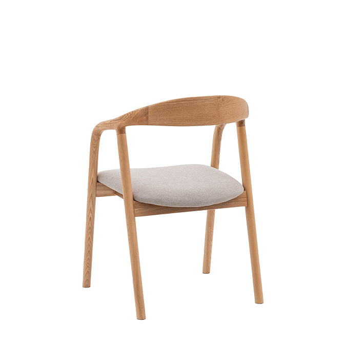 paris upholstered dining chair pair image in oak