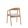 paris upholstered dining chair pair image in oak