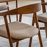 paris walnut upholstered dining chairs image