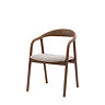 paris walnut upholstered dining chairs image