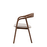 paris walnut upholstered dining chairs image