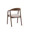 paris walnut upholstered dining chairs image