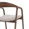 paris walnut upholstered dining chairs image