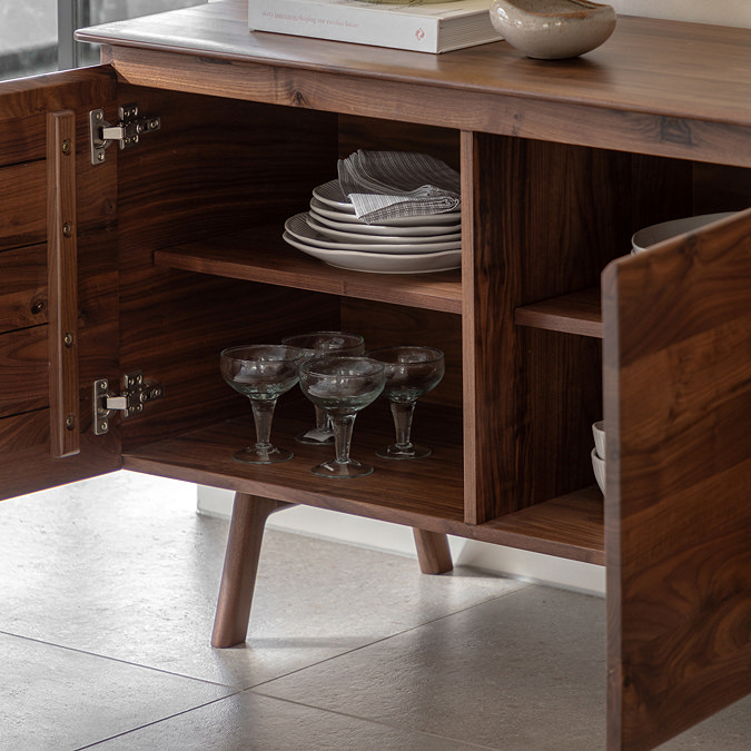 Paris 2 door 3 drawer sideboard walnut image