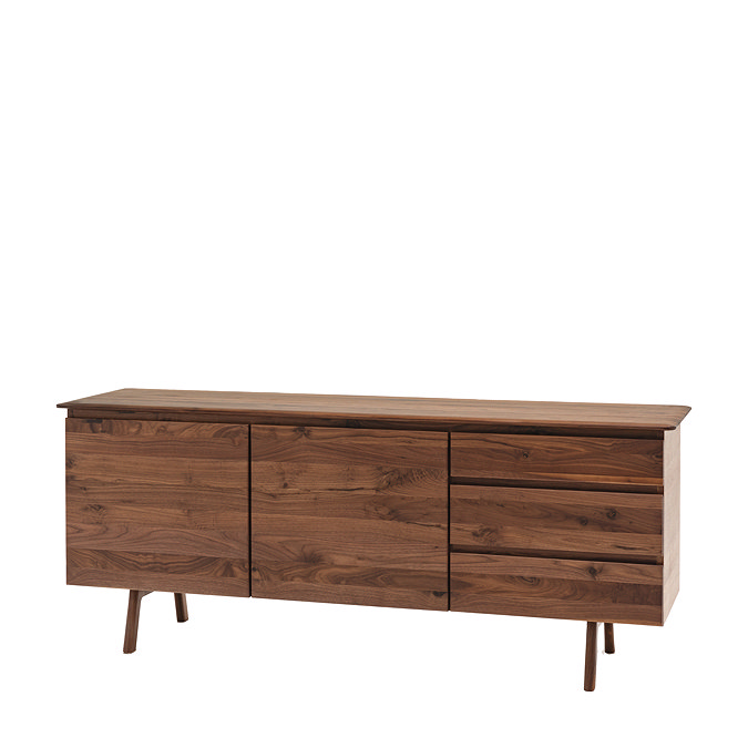 Paris 2 door 3 drawer sideboard walnut image