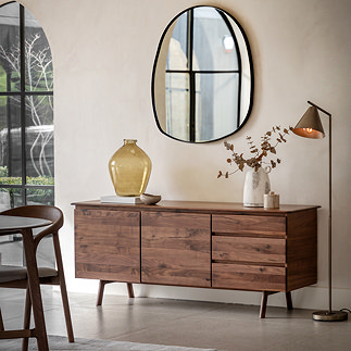 Paris 2 door 3 drawer sideboard walnut image