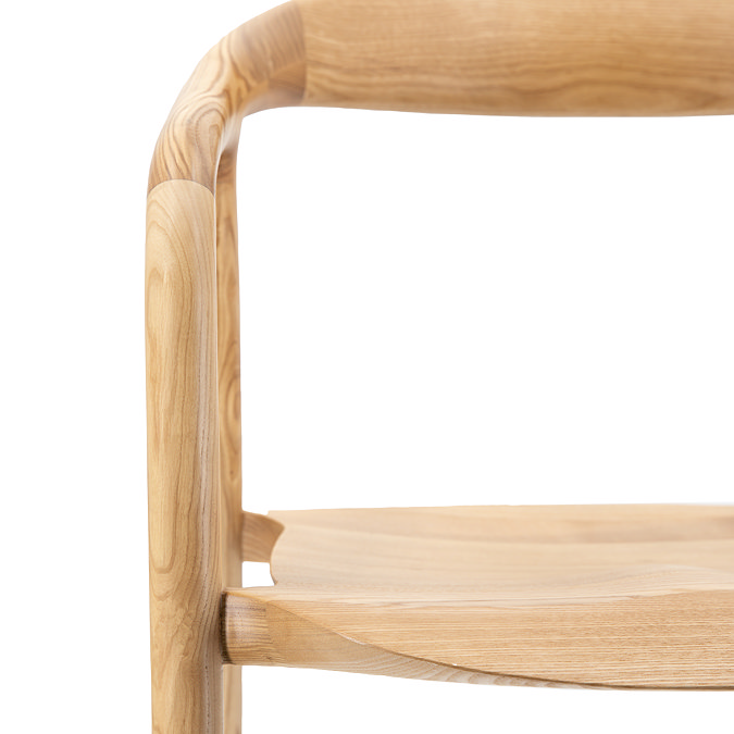 paris oak wooden dining chair image