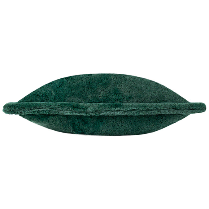 Pascoe Faux Fur Cushion Emerald Cut Out Side View