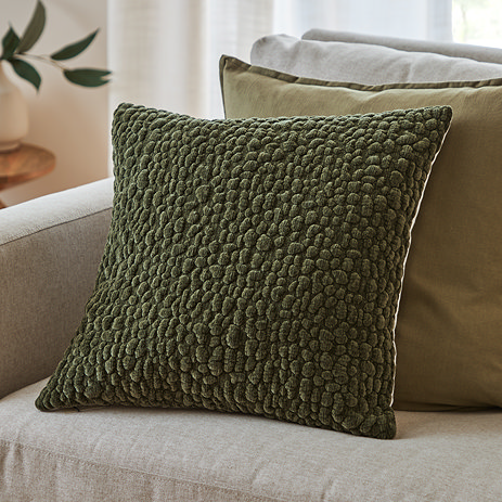Pebble cushion 45x45cm in lichen