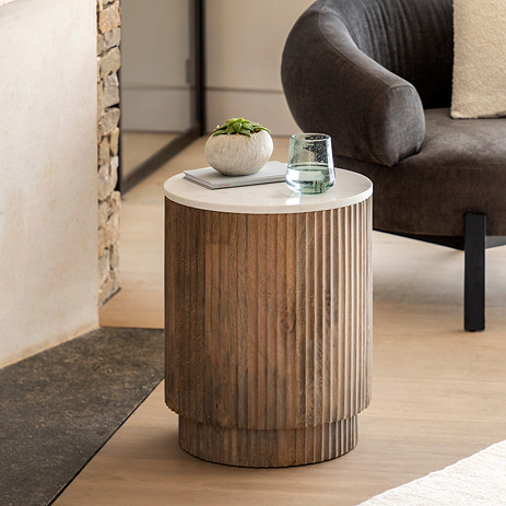 Pemberley Marble Round Side Table image