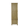 side on image cut out on white background of solid oak wardrobe