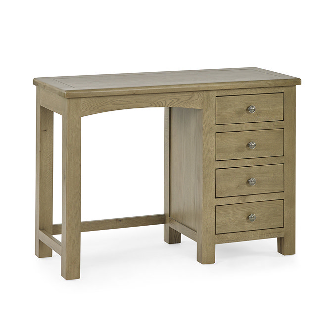 cut out image of solid oak dressing table with four right hand drawers