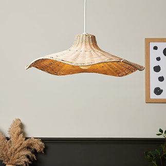 Percy Wavy Rattan Light Shade - Natural main image