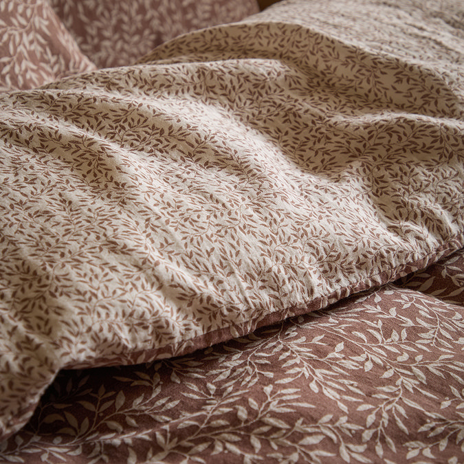 Perrie Leaf Duvet Cover Set Cinnamon