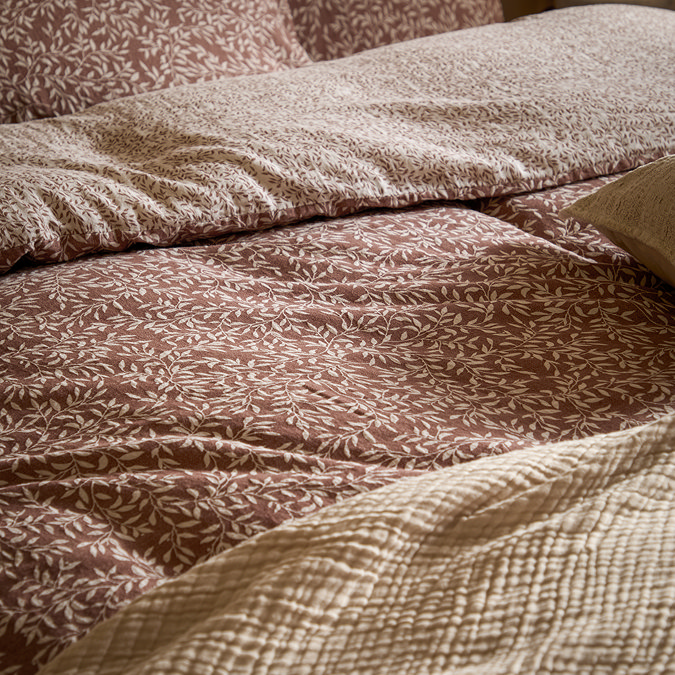 Perrie Leaf Duvet Cover Set Cinnamon