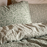Perrie Leaf Duvet Cover Set Forest Green