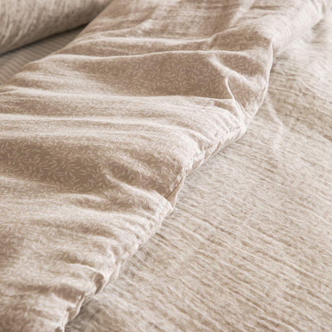 Perrie Leaf Natural duvet cover set