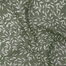 Perrie Leaf Sheer Curtain Panel in forest green close up texture image