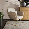 Pimlico Velvet Accent Chair - Beige main image