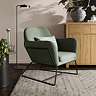 Pimlico Velvet Accent Chair - Sage Green main image