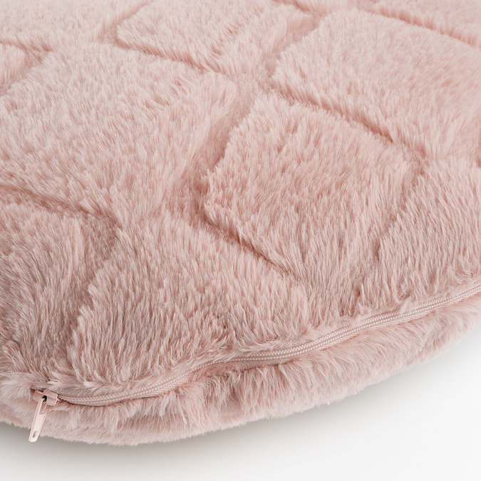 Cosy Diamond cuddle chair cushion in blush close up image 2