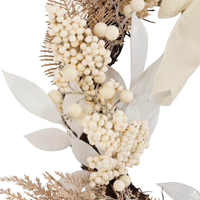 Pippa Berry Wreath 50cm cream