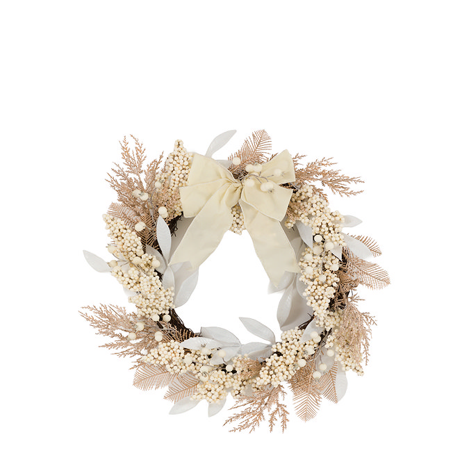 Pippa Berry Wreath 50cm cream