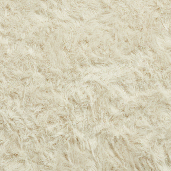 Polar plush rug in beige close up image 5