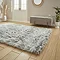 Polar plush light grey rug on floor image 2