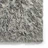 Polar plush light grey rug close up image 5