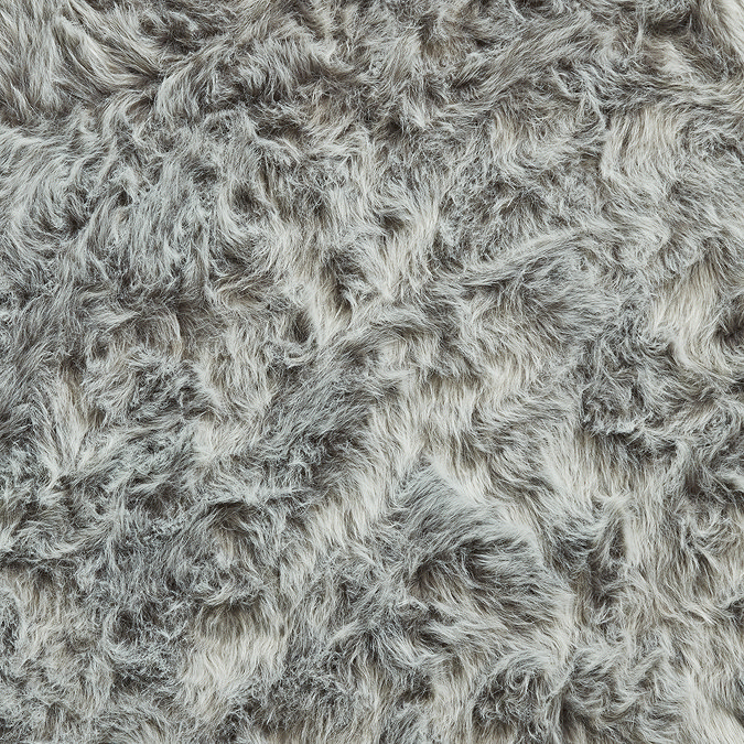 Polar plush light grey rug close up image 6