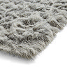 Polar plush light grey rug close up image 7