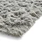 Polar plush light grey rug close up image 7