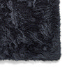 Polar plush navy rug close up image