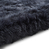Polar plush navy rug close up image
