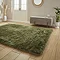 Polar plush green rug on floor image 2