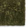 Polar plush green rug close up image 5