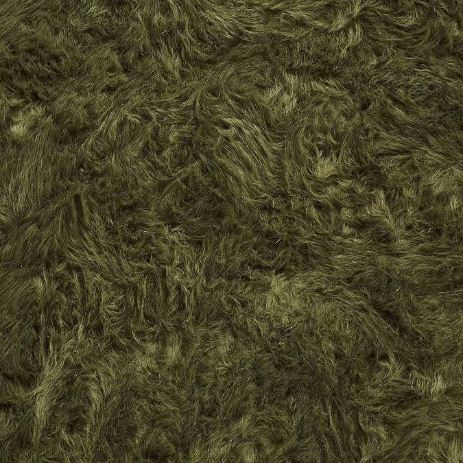 Polar plush green rug close up image 6
