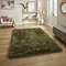 Polar Plush olive green rug on floor image 1