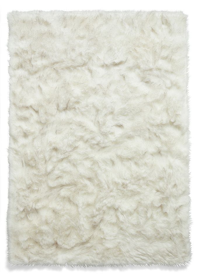 polar plush white and grey rug product image 3