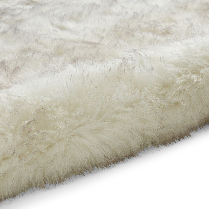polar plush white and grey rug close up image 9