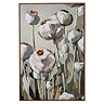 Poppy Heads Hand Painted Canvas in Frame