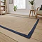 Portland jute rug navy on floor image 2