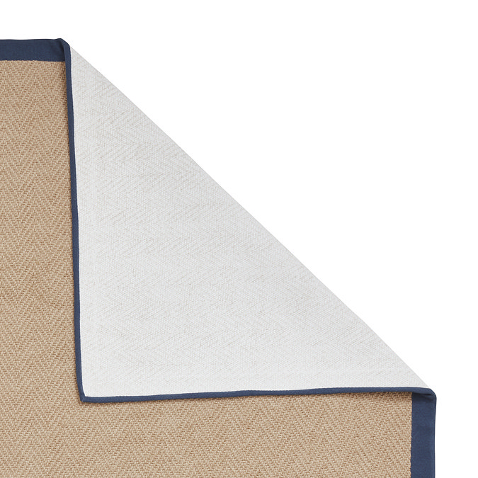 Portland jute rug navy close up image 4