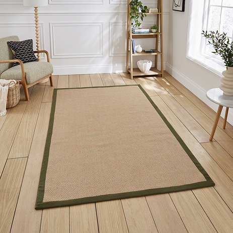 Portland jute border green on floor image 1