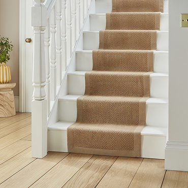 Portland Jute Border Beige Stair Runner image 2